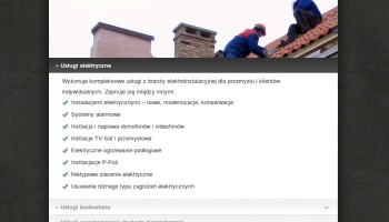 Opis wykonywanych usług